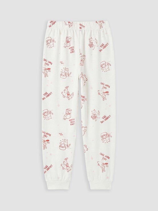 Pijama Takım EKRU BASKILI