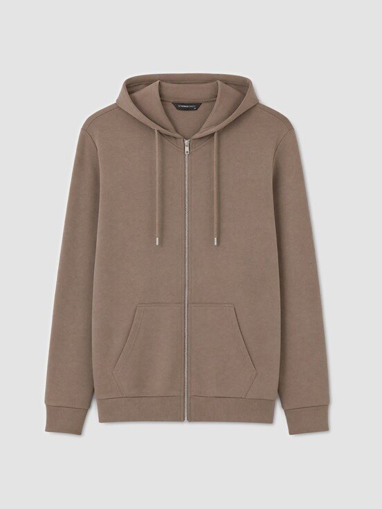 Fermuarlı Sweatshirt AÇIK KAHVERENGİ