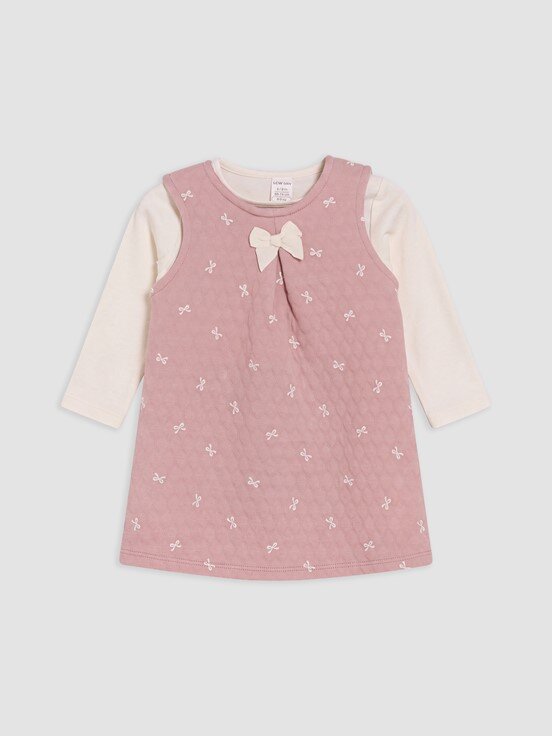 Elbise PEMBE BASKILI
