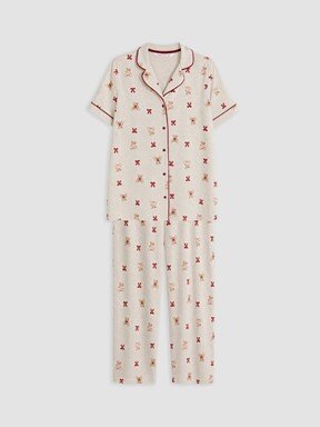 Pijama Takım YULAF EZMESİ MELANJ