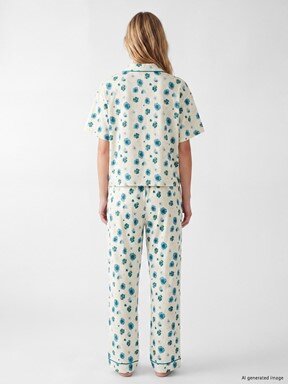 Pijama Takım EKRU BASKILI