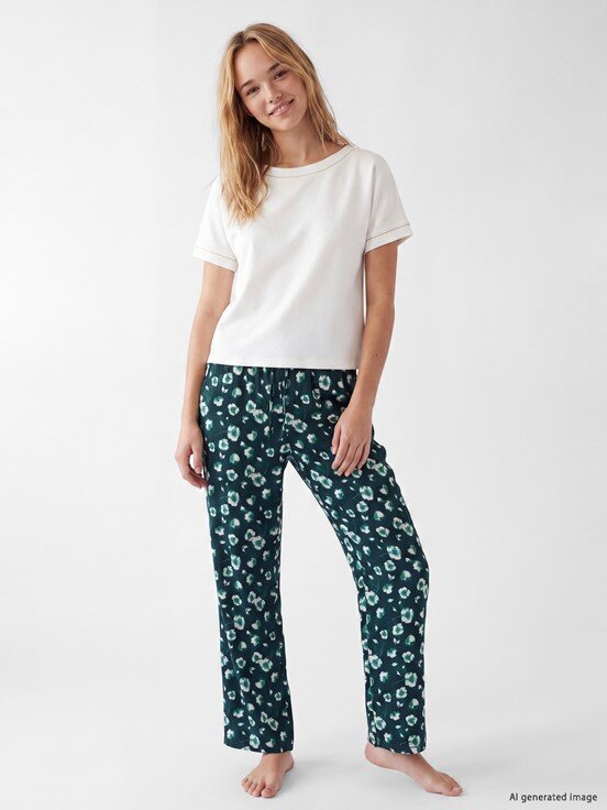 Pijama Alt YEŞİL BASKILI