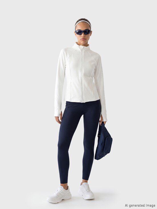 Fermuarlı Sweatshirt BUXE BEYAZI