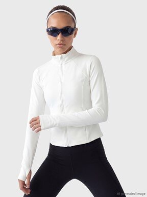 Fermuarlı Sweatshirt BUXE BEYAZI