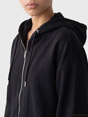 Fermuarlı Sweatshirt YENİ SİYAH