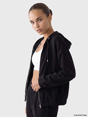 Fermuarlı Sweatshirt YENİ SİYAH