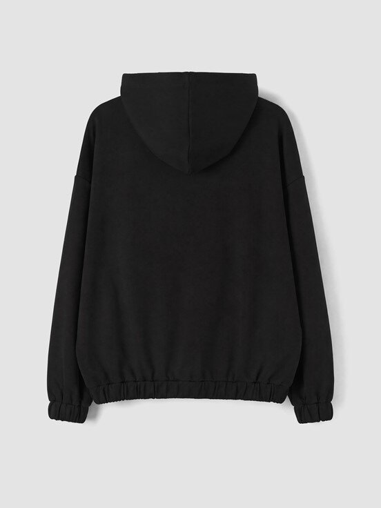 Fermuarlı Sweatshirt YENİ SİYAH
