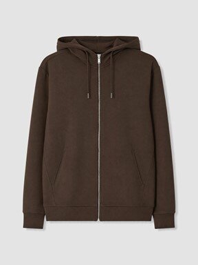 Fermuarlı Sweatshirt KOYU KAHVERENGİ