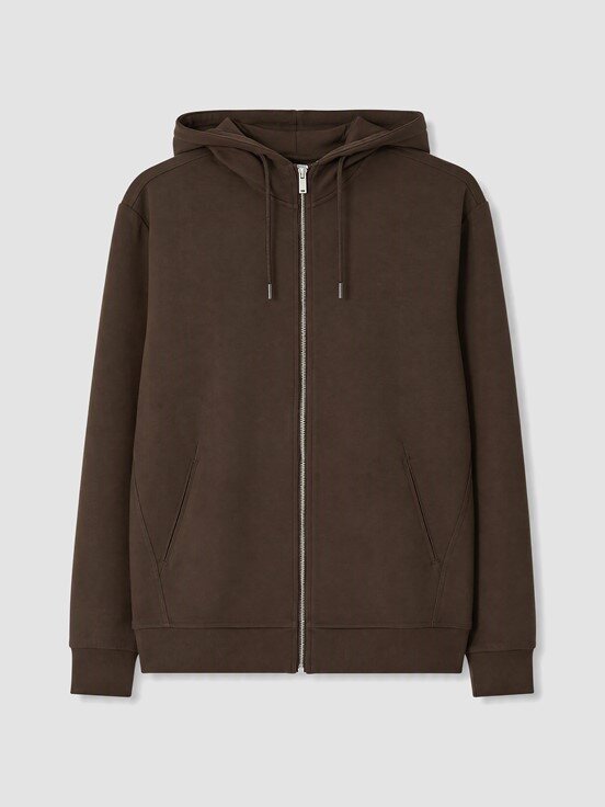 Fermuarlı Sweatshirt KOYU KAHVERENGİ