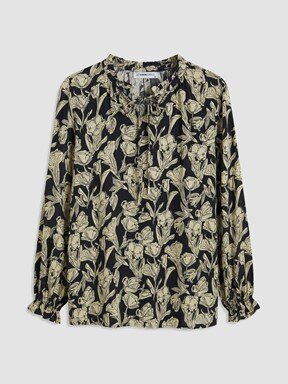 Bluz SİYAH BASKILI