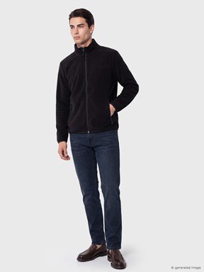 Fermuarlı Sweatshirt YENİ SİYAH
