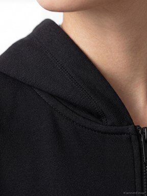 Fermuarlı Sweatshirt YENİ SİYAH