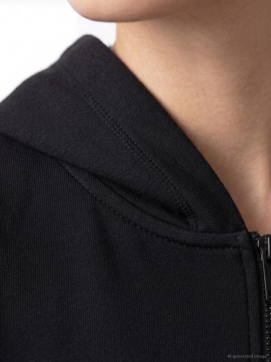 Fermuarlı Sweatshirt YENİ SİYAH
