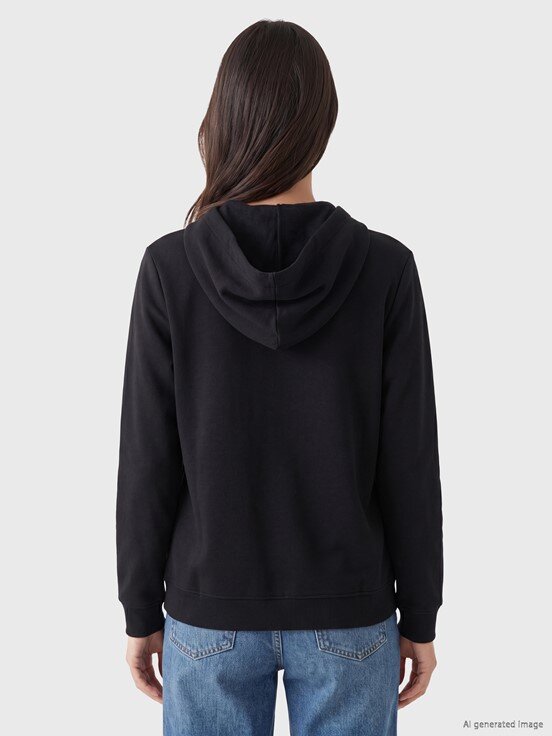 Fermuarlı Sweatshirt YENİ SİYAH