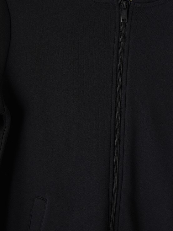 Fermuarlı Sweatshirt YENİ SİYAH