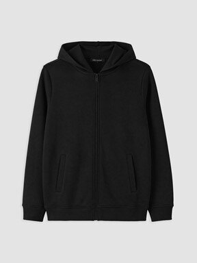 Fermuarlı Sweatshirt YENİ SİYAH