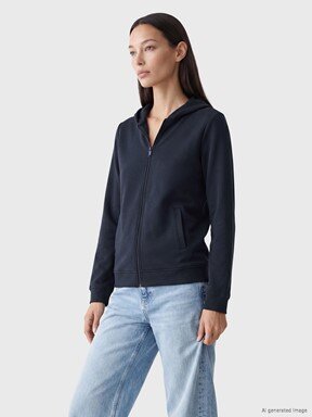 Fermuarlı Sweatshirt YENİ SİYAH