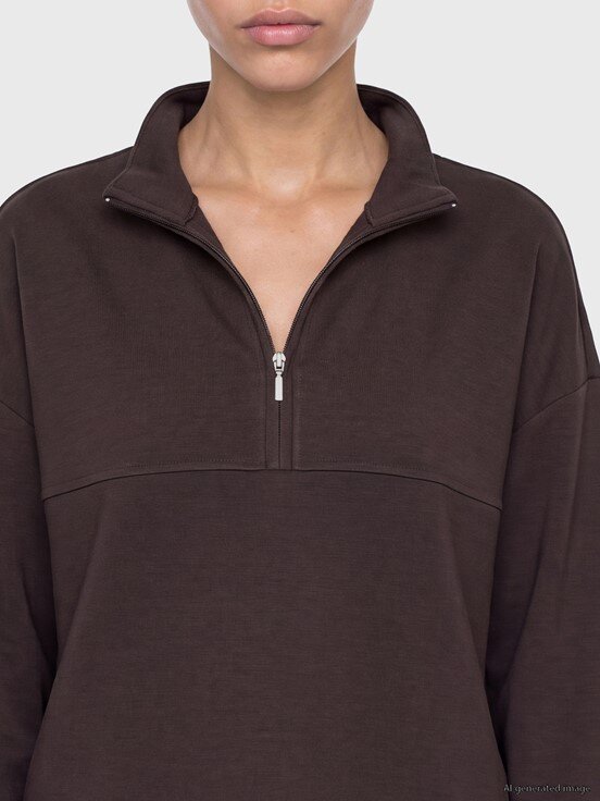 Sweatshirt KOYU KAHVERENGİ