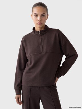 Sweatshirt KOYU KAHVERENGİ