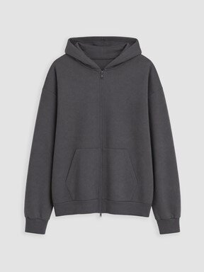 Fermuarlı Sweatshirt KOYU GRİ