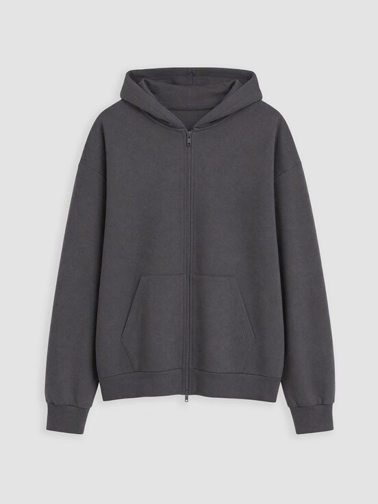 Fermuarlı Sweatshirt KOYU GRİ