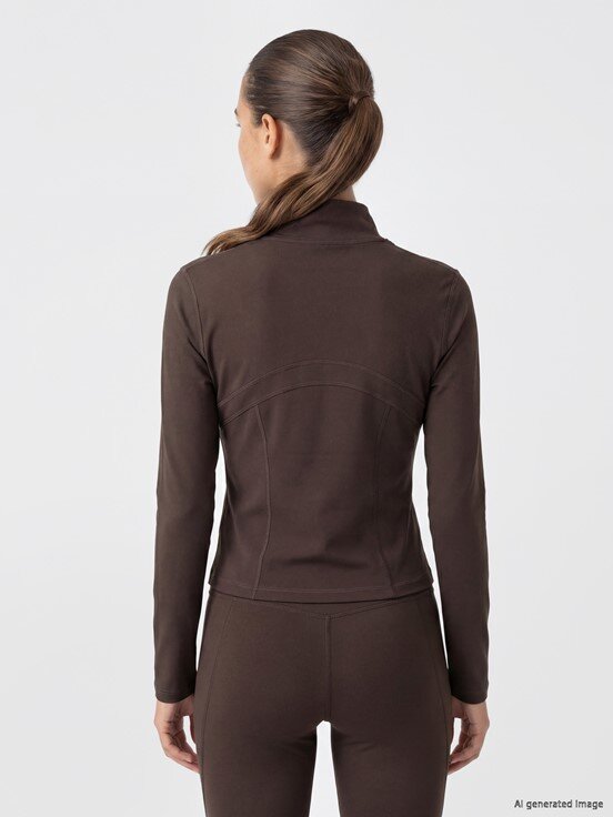 Fermuarlı Sweatshirt KOYU KAHVERENGİ