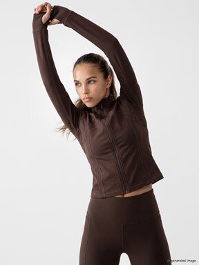 Fermuarlı Sweatshirt KOYU KAHVERENGİ