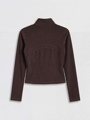 Fermuarlı Sweatshirt KOYU KAHVERENGİ