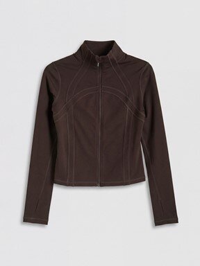 Fermuarlı Sweatshirt KOYU KAHVERENGİ