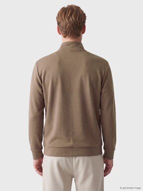 Fermuarlı Sweatshirt VİZON