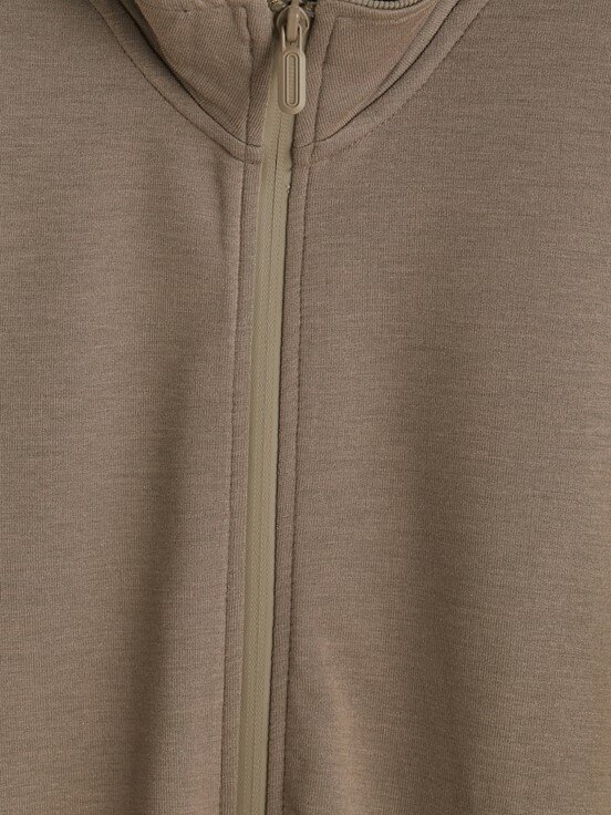 Fermuarlı Sweatshirt VİZON