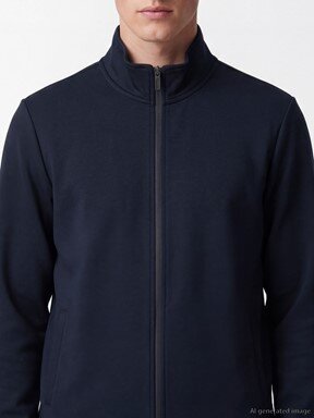 Fermuarlı Sweatshirt LACİVERT