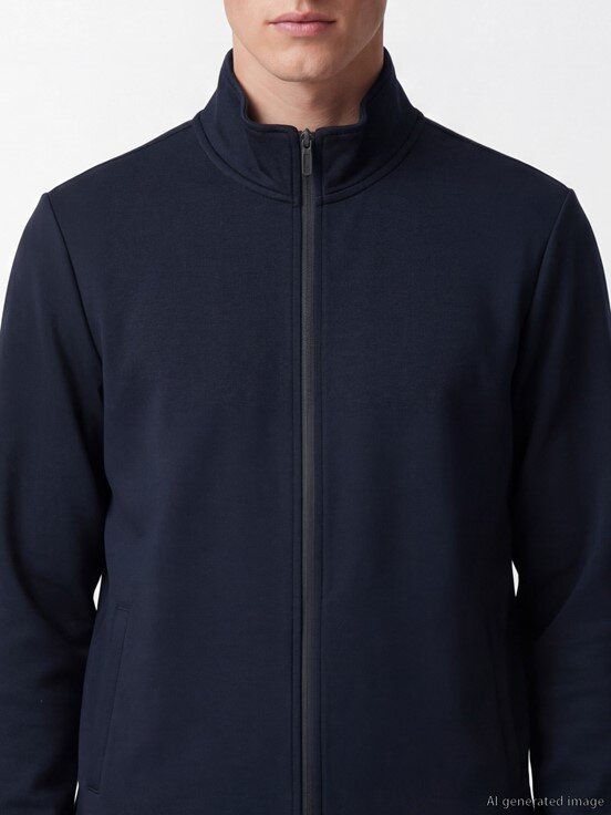 Fermuarlı Sweatshirt LACİVERT