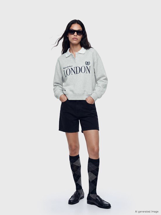Sweatshirt AÇIK GRİ MELANJ