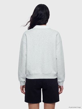 Sweatshirt AÇIK GRİ MELANJ