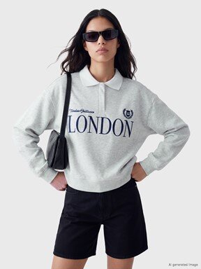 Sweatshirt AÇIK GRİ MELANJ