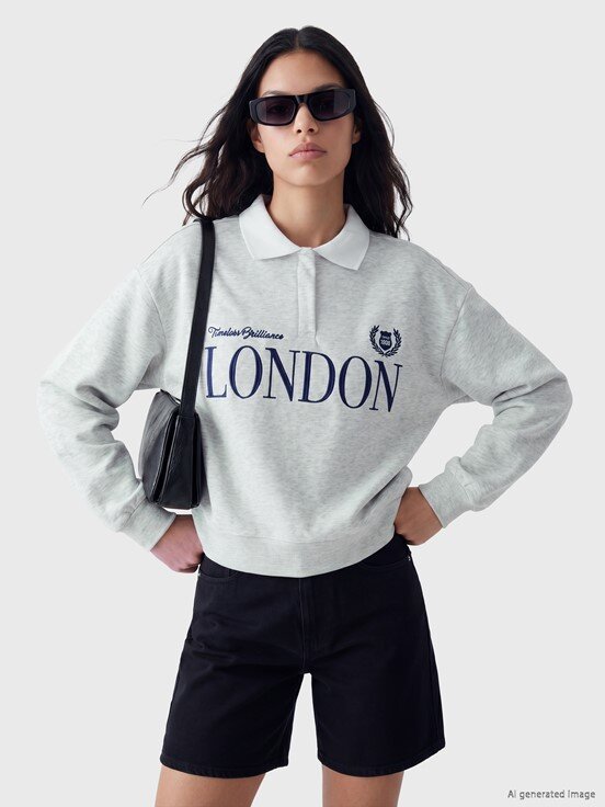 Sweatshirt AÇIK GRİ MELANJ