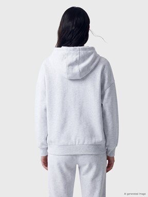 Fermuarlı Sweatshirt AÇIK GRİ MELANJ