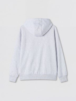 Fermuarlı Sweatshirt AÇIK GRİ MELANJ