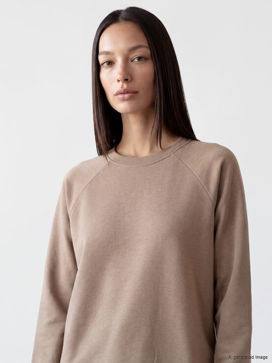 Sweatshirt AÇIK KAHVERENGİ