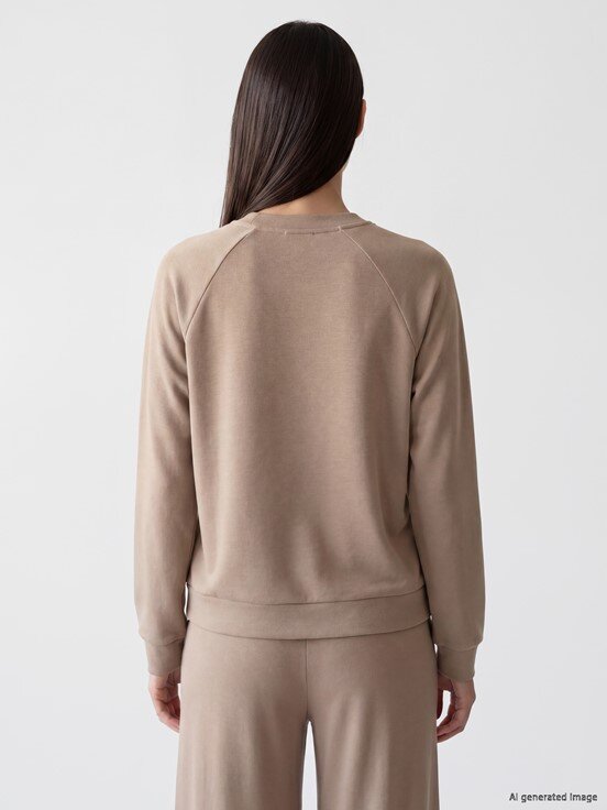 Sweatshirt AÇIK KAHVERENGİ
