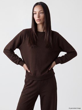 Sweatshirt AÇIK KAHVERENGİ