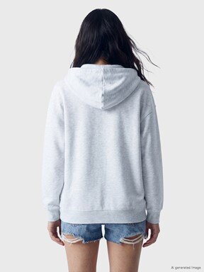 Fermuarlı Sweatshirt AÇIK GRİ MELANJ