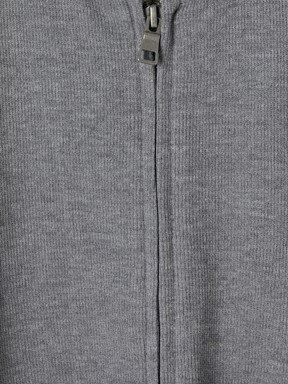Fermuarlı Sweatshirt AÇIK GRİ MELANJ