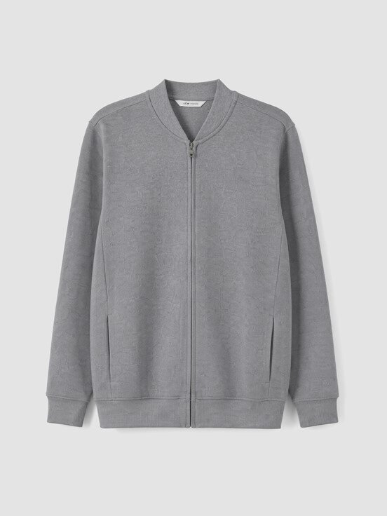 Fermuarlı Sweatshirt AÇIK GRİ MELANJ
