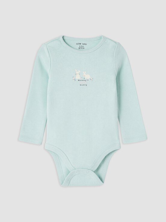 Çıtçıtlı Body EKRU BASKILI