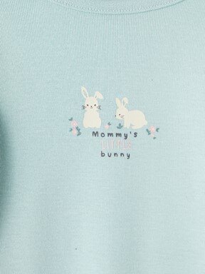 Çıtçıtlı Body EKRU BASKILI