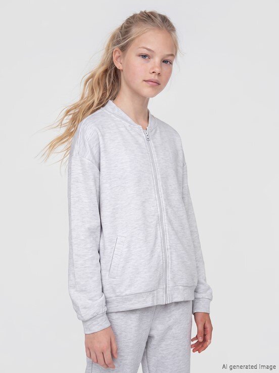 Fermuarlı Sweatshirt EKRU MELANJ