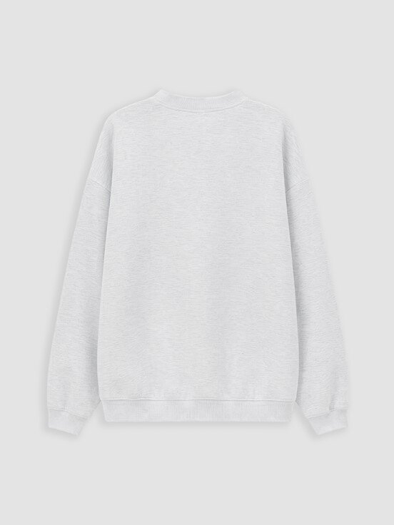 Fermuarlı Sweatshirt EKRU MELANJ