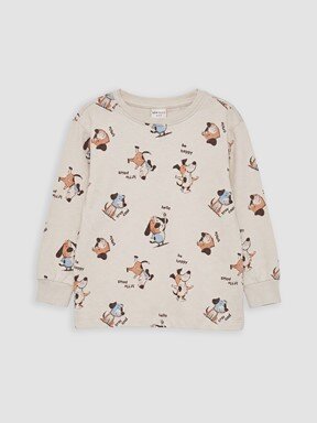 Pijama Takım AÇIK BEJ BASKILI